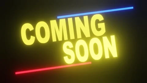 3d text animation video coming soon yellow and white color light black backg Stock Footage 253457499