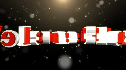 3D text animation of the word Come. Dynamic motion graphics with glowing Video stock 340251054