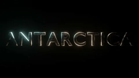 3d text Antarctica glitters in two colors on a black background Stock Footage 155102137