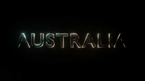 3d text Australia glitters in two colors on a black background Stock Footage 155102128