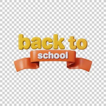 3D text back to school Stock Illustration
