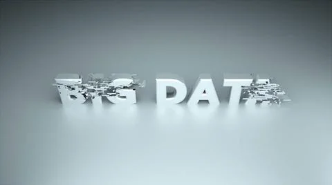 3d text - Big Data with glitches effect are on surface, background for int... Stock Photos