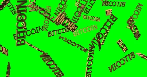 3d text BITCOIN falls slow motion Video stock 102747594