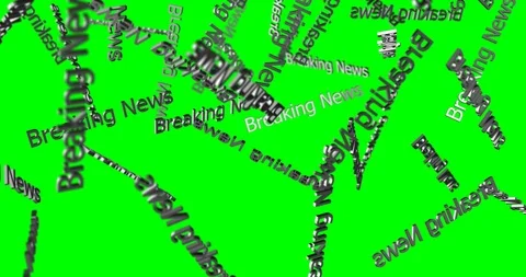 3d text BREAKING NEWS falling silver Stock Footage 100479407