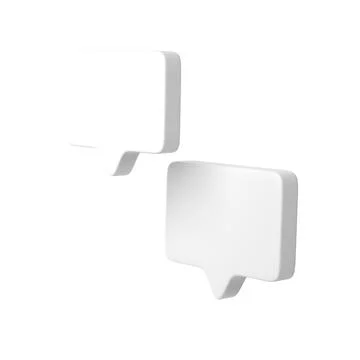 3D text bubble Two White frames. Social media online platform concept icon Stock-Illustration