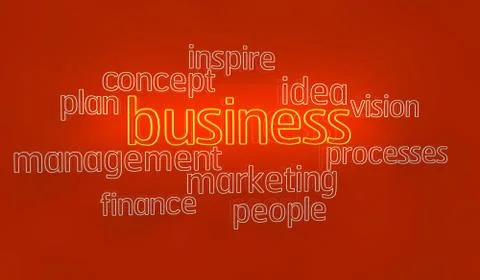 3d text business plan Stock Illustration