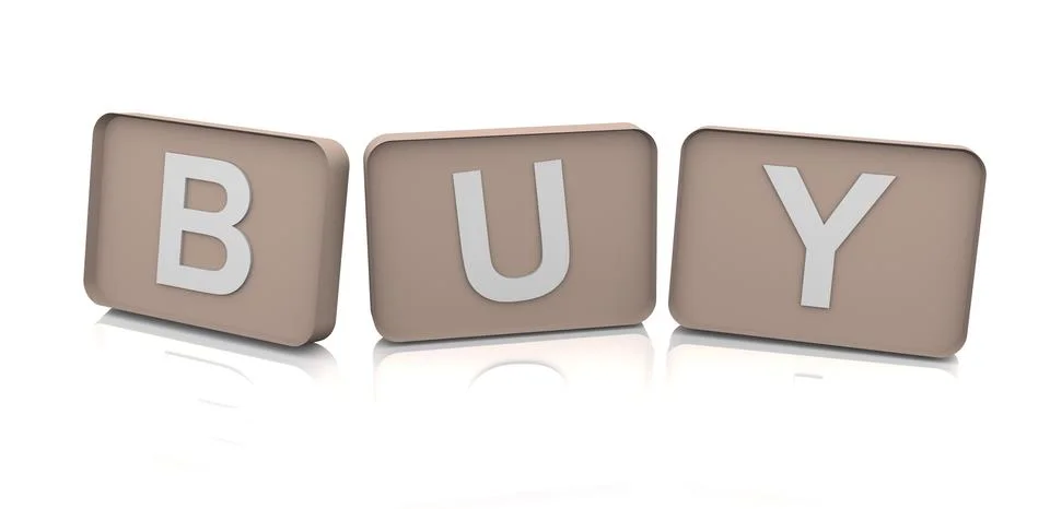 3d text 'buy' Illustrazione stock