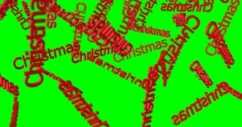 3d text CHRISTMAS red falling Video stock 100122492
