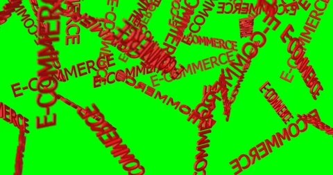 3d text E-COMMERCE falling Stock Footage 100782500