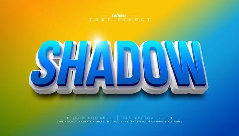 3D Text Effect Design. Editable and Scalable Vector Graphic Style Effect with Stock Illustration