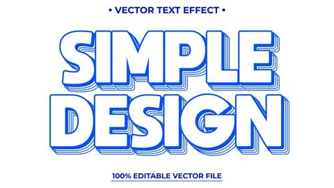 3D Text Effect Layered Editable text Stock Illustration