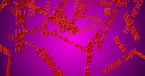 3d text FAKE NEWS falling Stock Footage 101314649