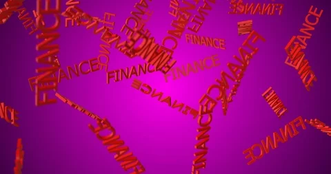 3d text FINANCE falling Stock Footage 101316146