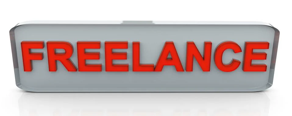 3d text 'freelance' Stock Illustration