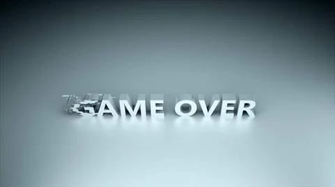 3d text - Game over with glitches effect are on surface, background for ga... Stock Photos