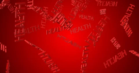 3d text HEALTH falling slow motion Stock Footage 101669104