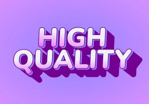3D text High Quality with shadow effect on purple background. Illustrazione stock