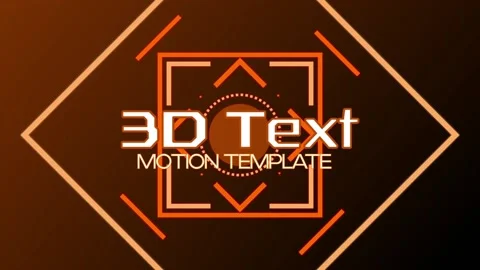 3D Text HUD Stock After Effects