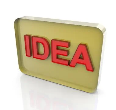 3d text 'idea' Stock Illustration