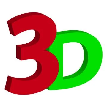 3D text isolated on white background Stock Illustration