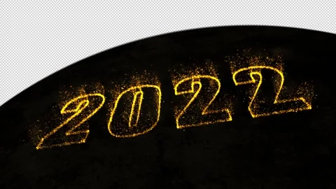 3d text made of light particles. New year resolution concept.  3D Gold Text. Stock Footage 162273822