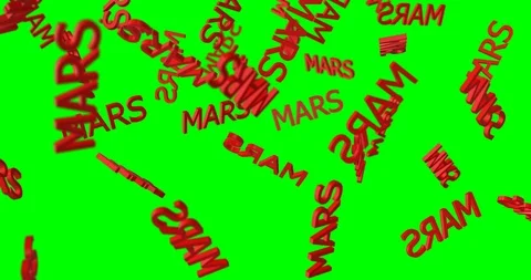 3d text MARS falling Stock Footage 101060751