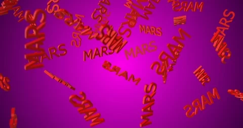 3d text MARS falling Stock Footage 101061052