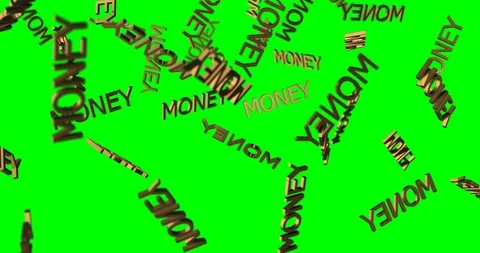 3d text MONEY gold falling slow motion Stock Footage 102068420