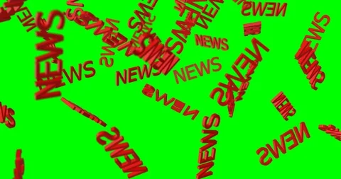 3d text NEWS falling Stock Footage 101062652