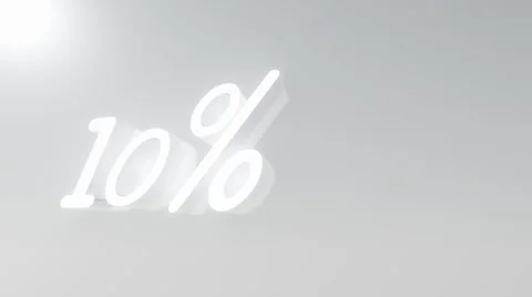 3d Text Percentages Stock Footage 4883957