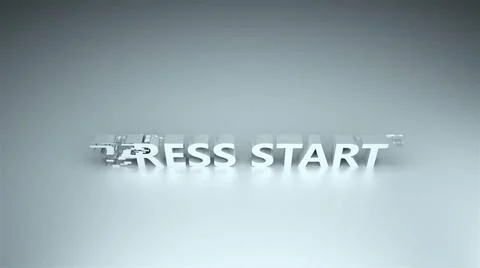 3d text - Press start with glitches effect are on surface, background for ... Stock Photos