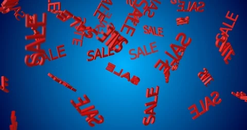 3d text SALE falling Stock Footage 101065760