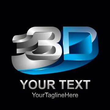 3d text shape vector icon logo illustration. 3d shape rengering design vector 스톡 일러스트