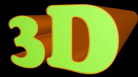 3d text sign Stock Illustration