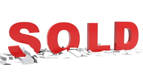 3D Text Sold Animation in a 3D animation Stock Footage 252000881