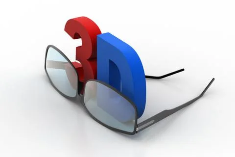 3d text with spectacle Free Stock Illustration