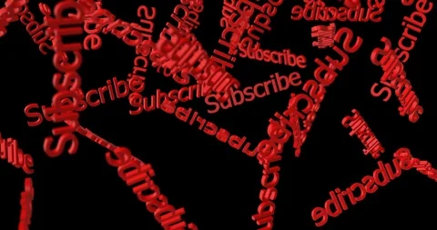 3d text SUBSCRIBE red Stock Footage 100124800