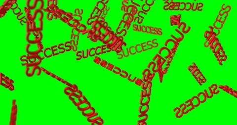 3d text SUCCESS red falling slow motion Stock Footage 101403642
