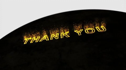 3d text Thank you made of light particles. 3D Gold Text. Animation. Stock Footage 162541505