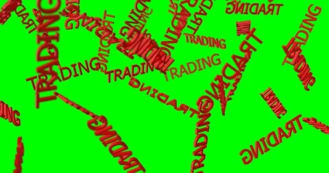 3d text TRADING falls slow motion Video stock 102758747