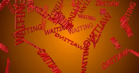 3d text WAITING falling slow motion Stock Footage 101448413