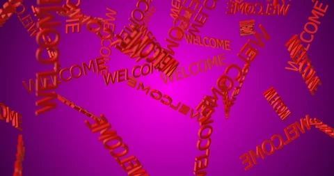 3d text WELCOME falling slow motion Stock Footage 101449169