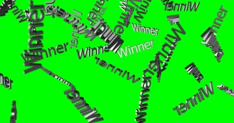3d text WINNER silver Video stock 100126862