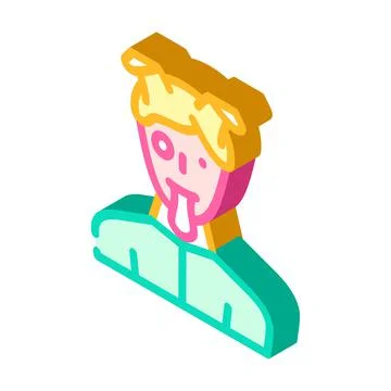 3d textures isometric icon vector illustration flat Stock Illustration