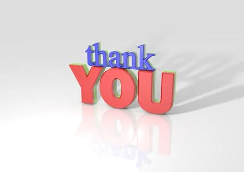 3d thank you Stock Illustration