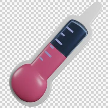 3D Thermometer Stock Illustration