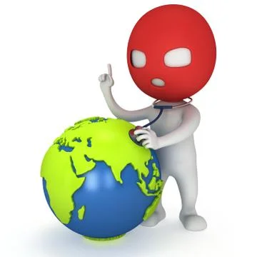 3d thief and earth イラスト素材