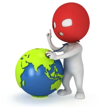3d thief and earth イラスト素材