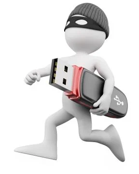 3d thief - hacker Stock Illustration
