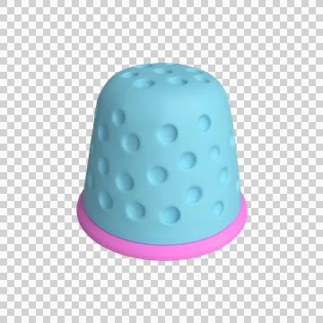 3d thimble for sewing. 3d rendering Stock Illustration
